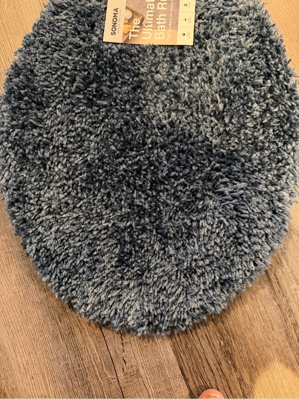 NWT Sonoma Goods For Life The Ultimate Toilet Lid Cover Plush Shag in Slate Blue